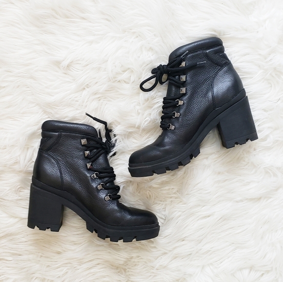 Marc Fisher Kini Platform Combat Black Boot - Picture 3 of 13